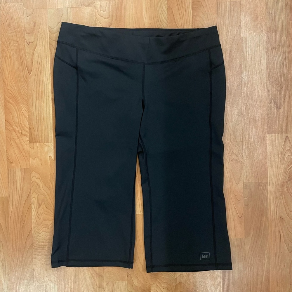 Women’s REI Leggings Cropped Straight- Leg Black Size Large